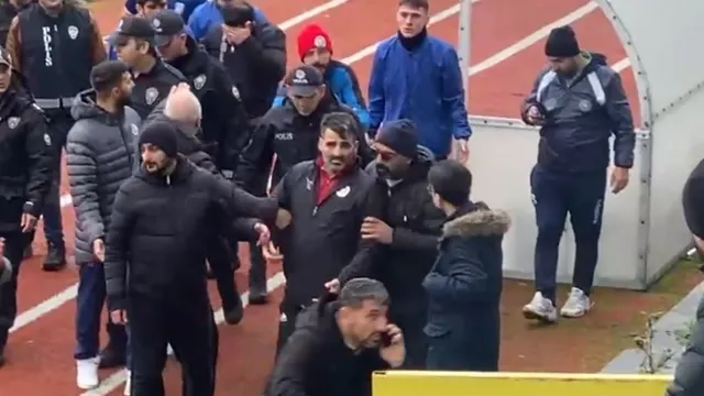  Trabzon'da amatör lig maçında gerginlik
