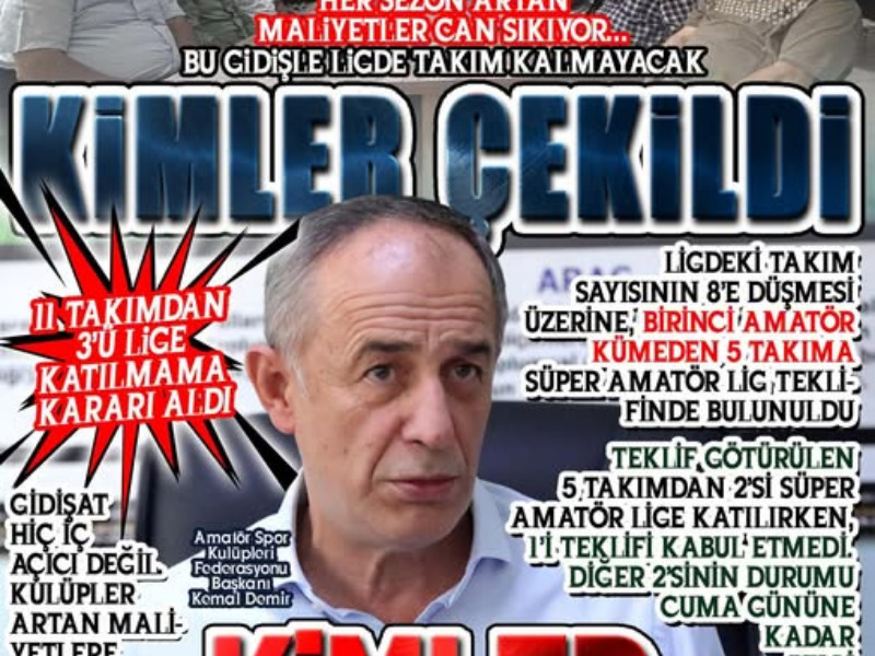  Zonguldak Süper Amatör'de 3 takım çekildi 5 takıma teklif edildi